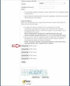 Select "choose file" and go to the location on your computer where the LTC 100/101 is located. Select the file.